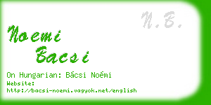 noemi bacsi business card